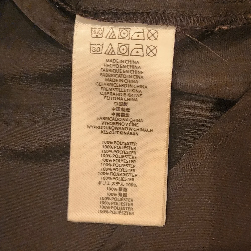 Michael Kors Black Zipper-Pocket Long Sleeve Blouse Size 6